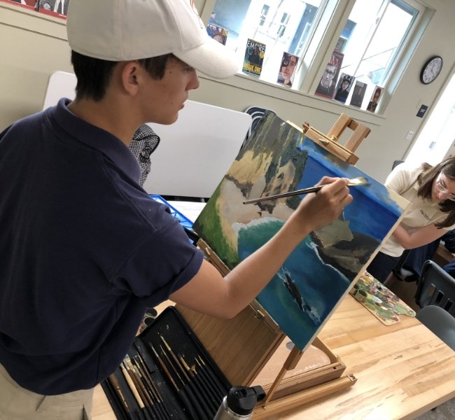 Pacifica student painting