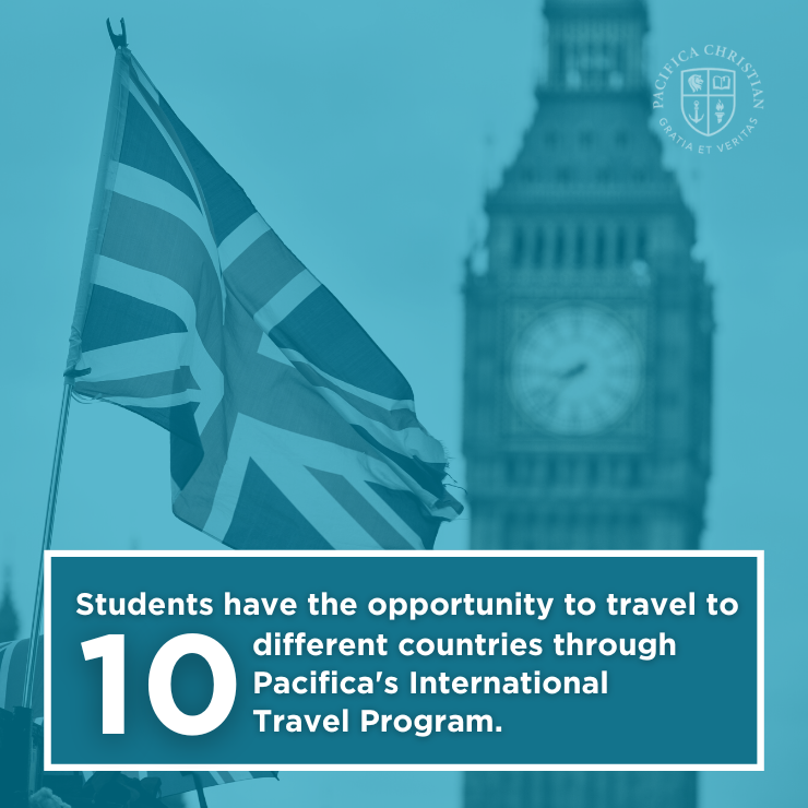 Students have the opportunity to travel to 10 different countries through Pacifica's International Travel Program