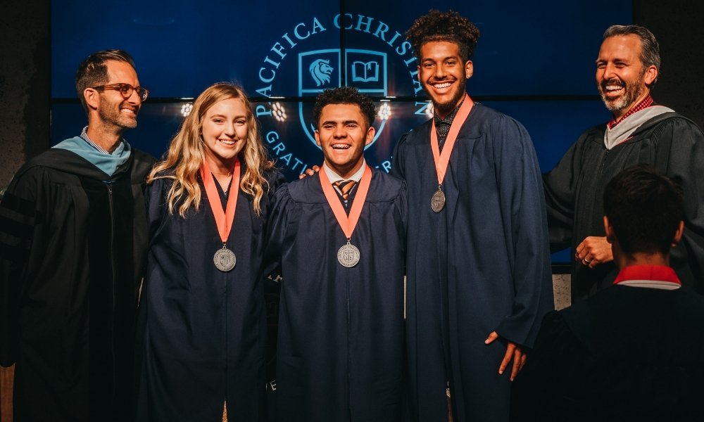 Pacifica graduates with head of school